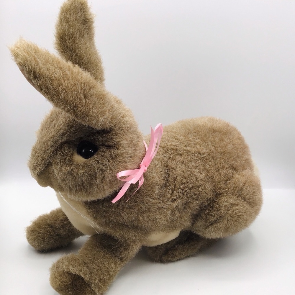 FOLKMANIS Puppet Bunny Rabbit Hand Full Body Plush Easter Farm Animal